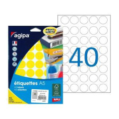 Etikety kruhov 24mm Agipa A5 lt