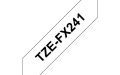 Originlna pska BROTHER TZFX241 ierne psmo, biela pska FLEXIBLE ID Tape (18mm)