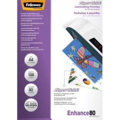 Laminovacie flie Fellowes 216x303 A4 80mic Superquick