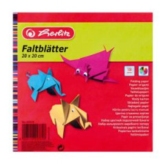 Farebn papier Herlitz 100 listov 10 farieb 20x20cm 60g