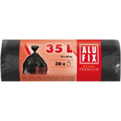 Vrecia na odpadky 35 l / 30 ks, 10mic., 53 x 60 cm, ierne, HDPE