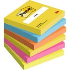 Bloky Post-it ENERGETIC 76x76mm, 6x100 lstkov