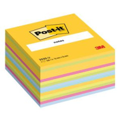 Bloek kocka Post-it, 76x76 mm, mix farieb