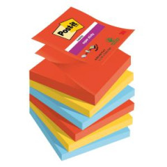 Z-bloky Post-it Super Sticky PLAYFUL, vekos 76x76 mm, 6 blokov po 90 lstkov