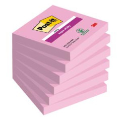 Bloky Post-it Super Sticky svetlo ruov 76x76mm