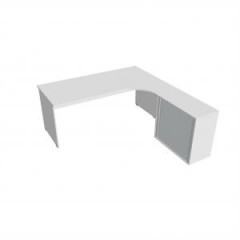 Pracovn stl Gate, ergo, av, 180x75,5x200 cm, biela/biela