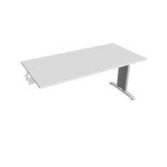 Rokovac stl Flex, 160x75,5x80 cm, biely/kov