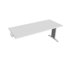 Rokovac stl Flex, 180x75,5x80 cm, biely/kov