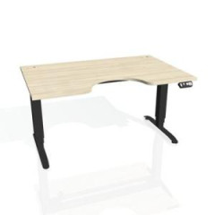 Pracovn stl Motion Ergo, PO, 3S, 120x61-128x90 cm, agt/ierna