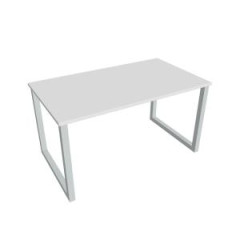 Rokovac stl UNI O, 140x75,5x80 cm, biela/siv