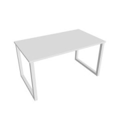 Rokovac stl UNI O, 140x75,5x80 cm, biela/biela