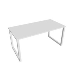 Rokovac stl UNI O, 160x75,5x80 cm, biela/biela