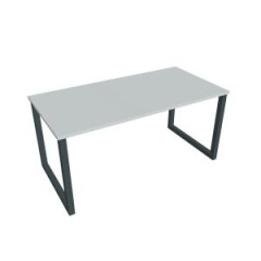 Rokovac stl UNI O, 160x75,5x80 cm, siv/ierna