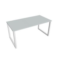 Rokovac stl UNI O, 160x75,5x80 cm, siv/biela