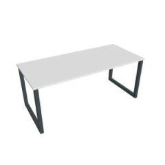 Rokovac stl UNI O, 180x75,5x80 cm, biela/ierna