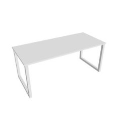 Rokovac stl UNI O, 180x75,5x80 cm, biela/biela