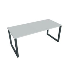 Rokovac stl UNI O, 180x75,5x80 cm, siv/ierna