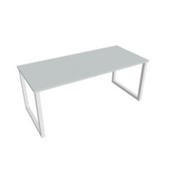 Rokovac stl UNI O, 180x75,5x80 cm, siv/biela