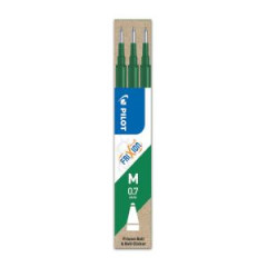 Nhradn npl do gumovacieho rollera PILOT Frixion 0,7mm zelen 3ks