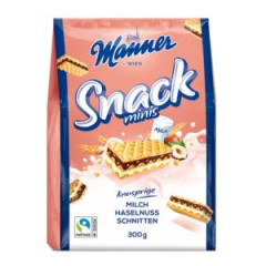 Obltky Manner Snack Minis lieskovooriekov 300 g