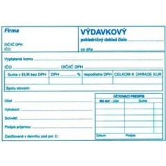 Vdavkov pokl.doklad A6 s DPH, 100 listov, novinov papier