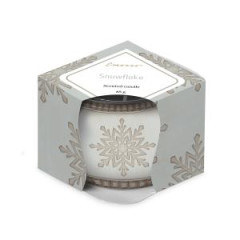 Emocio Sklo Dekor 70x62 mm Snowflake (Cookie and Cream), vonn svieka