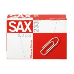 Spony kancelrske SAX 233 , 30 mm, 100 ks